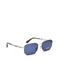 Police Men Blue Lens & Blue Rectangle Sunglasses with UV Protected Lens