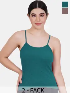 Reveira Pack Of 2 Non-Padded Slim-Fit Camisole