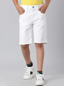 Indian Terrain Boys White Outdoor Fashion Shorts