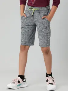 Indian Terrain Boys Abstract Printed Mid-Rise Shorts