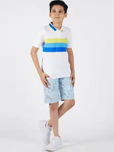 Indian Terrain Boys Printed Mid Rise Above Knee Length Shorts
