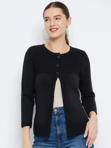 Zigo Round Neck Woollen Cardigan Sweater