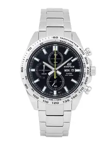 CASIO Men EDifice EFR-574D-1AVUDF Black Analog Dial Silver Stainless Steel Band ED593