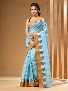 Arhi Ethnic Motifs Woven Design Pure Cotton Taant Saree
