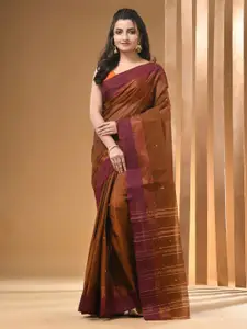 Arhi Striped Woven Design Pure Cotton Taant Saree