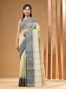 Arhi Striped Woven Design Pure Cotton Taant Saree