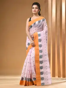 Arhi Ethnic Motifs Woven Design Pure Cotton Taant Saree