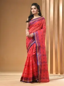 Arhi Floral Woven Design Pure Cotton Tant Saree