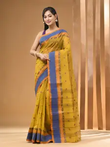 Arhi Ethnic Motifs Woven Design Pure Cotton Taant Saree