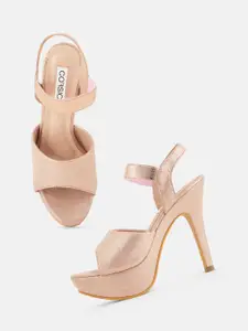 CORSICA Rose Gold Party High-Top Stiletto Pumps