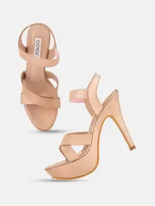 CORSICA Rose Gold Party High-Top Stiletto Pumps