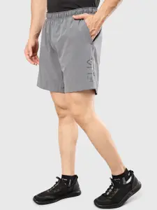 FUAARK Men Grey Typography Training or Gym Sports Shorts with Antimicrobial Technology