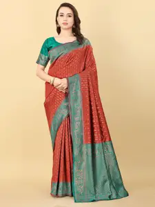DIVASTRI Ethnic Woven Design Pure Silk Designer Kanjeevaram Saree