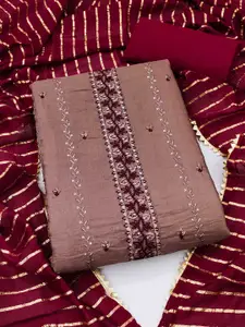 Panzora Ethnic Motifs Embroidered Unstitched Dress Material