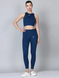 Aesthetic Bodies Printed Top With Tights Sports Co-Ords