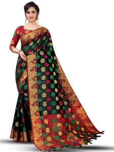 RadadiyaTRD Ethnic Motif Woven Design Silk Cotton Banarasi Saree