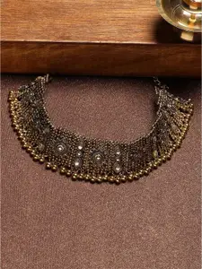 Anouk Gold-Plated Stone-Studded Choker Necklace