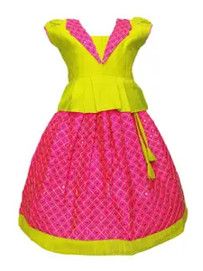 BAESD Girls Embroidered Sequinned Ready to Wear Lehenga Choli