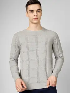 INVICTUS Self Design Pure Cotton Pullover