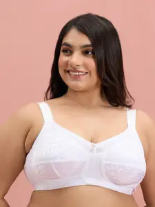 Nykd Plus Size Floral Laced Full Coverage Everyday Bra With All Day Comfort