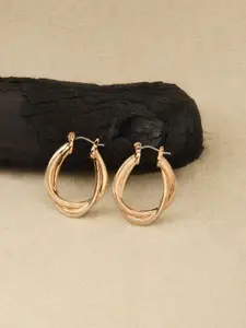 Accessorize Gold-Toned Classic Hoop Earrings