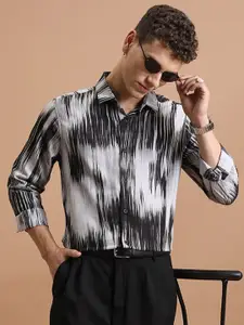 HIGHLANDERS All over Abstract Printed Opaque Cotton Casual Shirt