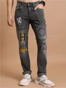 HIGHLANDER Men Slim Fit Light Fade Printed Stretchable Jeans