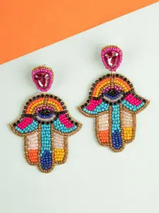 Crunchy Fashion Beaded Contemporary Drop Earrings
