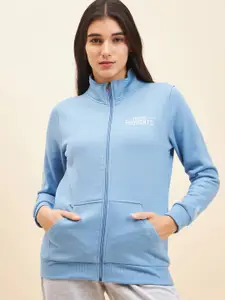 ETC Blue Mock Collar Storm-Fit Front-Open Sweatshirt