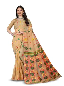 RadadiyaTRD Floral Woven Design Silk Cotton Jamdani Saree