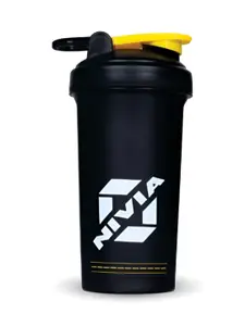NIVIA Street Black & Yellow Logo Printed Plastic Shaker 700 Ml