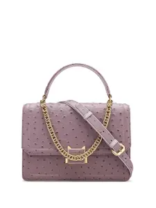 Da Milano Purple Textured Leather Fashion