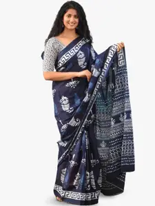 JALTHER Ethnic Motifs Printed Pure Cotton Saree