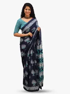 JALTHER Ethnic Motifs Printed Pure Cotton Saree