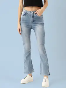 urSense Women Blue Bootcut High-Rise Light Fade Stretchable Jeans
