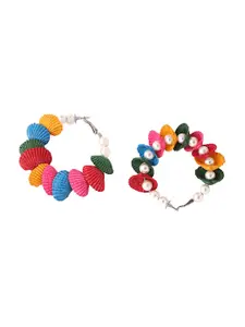 Yellow Chimes Multicoloured Studs Earrings