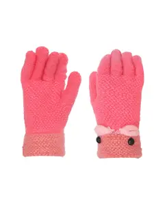 FabSeasons Girls Self Designed Winter Gloves