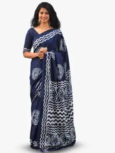 KIAARON Ethnic Motifs Pure Cotton Ikat Saree