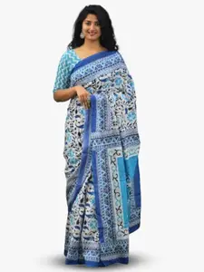 KIAARON Ethnic Motifs Pure Cotton Ikat Saree