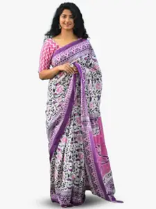 KIAARON Ethnic Motifs Pure Cotton Ikat Saree