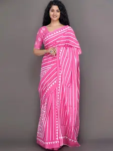 KIAARON Ethnic Motifs Pure Cotton Ikat Saree