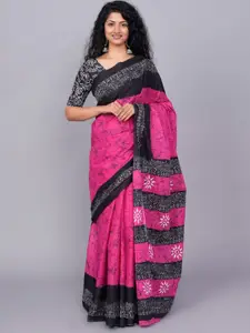 KIAARON Ethnic Motifs Pure Cotton Ikat Saree