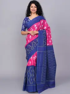 KIAARON Ethnic Motifs Pure Cotton Ikat Saree