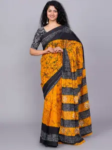 KIAARON Ethnic Motifs Pure Cotton Ikat Saree