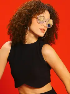 Sera Round Neck Stretchable Sleeveless Crop Top