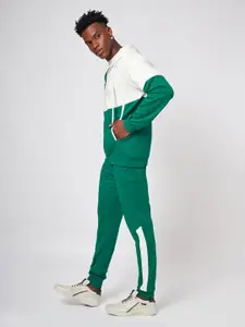 CAVA Colourblocked Hooded Long Sleeves Cotton Front-Open Sweatshirt