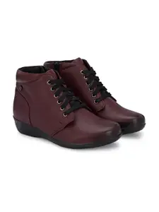 Delize Women Mid-Top Lace-Up Regular Boots