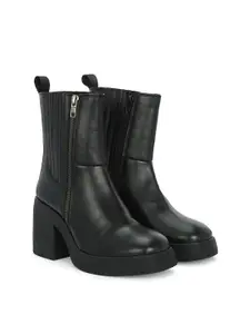 Delize Women Vegan Leather Zip-Up Boots