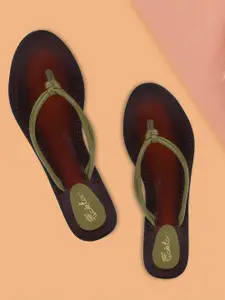 Picktoes Open Toe Leather Block Heels