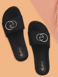 Picktoes Embellished Open Toe Flats